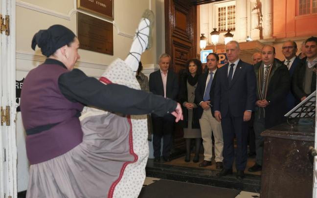 El lehendakari, ayer, en la Euskal Etxea de Madrid.