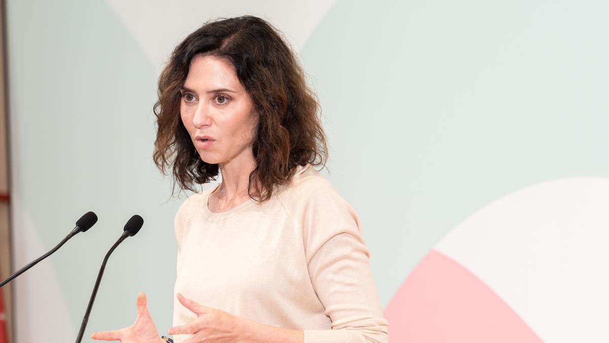 Isabel Díaz Ayuso en el acto que ha tenido lugar en el Hospital Infantil Universitario Niño Jesús.