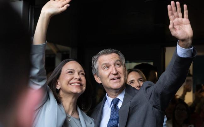 Feijóo se reúne con María Corina Machado en Madrid.