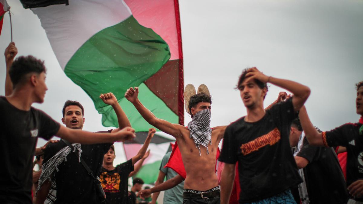 Imagen de archivo de activistas propalestinos