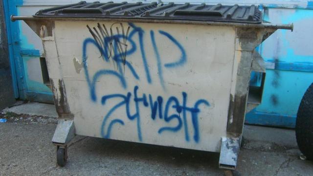 Pintada para marcar territorio en Olympia (Washington).