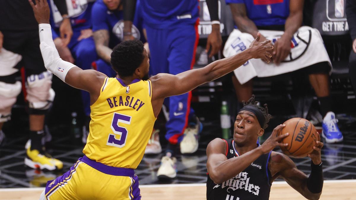 Malik Beasley, en un partido con los Los Ángeles Lakers.