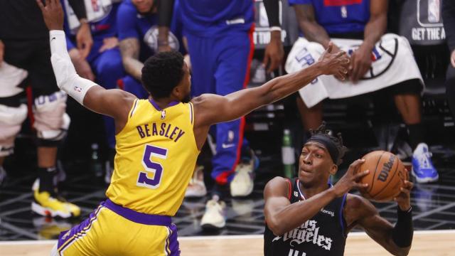 Malik Beasley, en un partido con los Los Ángeles Lakers.