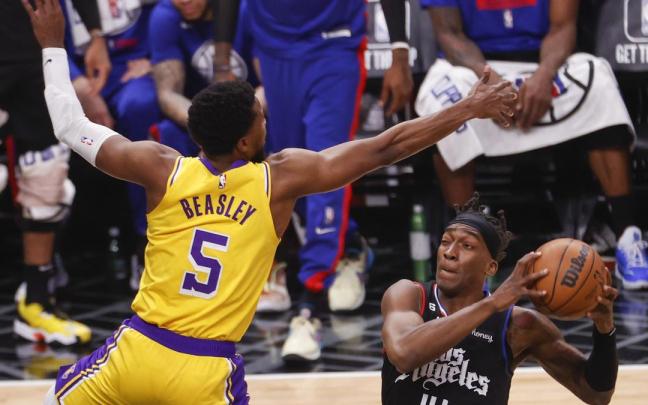 Malik Beasley, en un partido con los Los Ángeles Lakers.