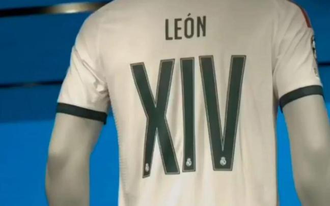 Camiseta del Papa León XIV del Real Madrid.