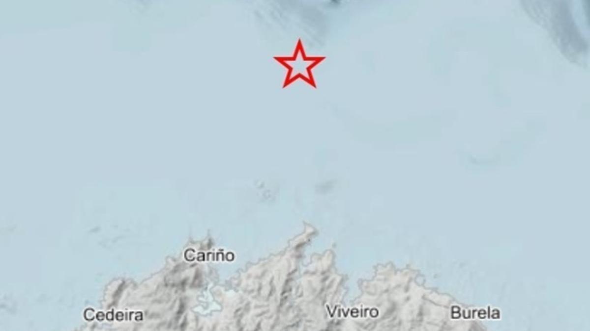 Temblor en el Cantábrico frente a Estaca de Bares.