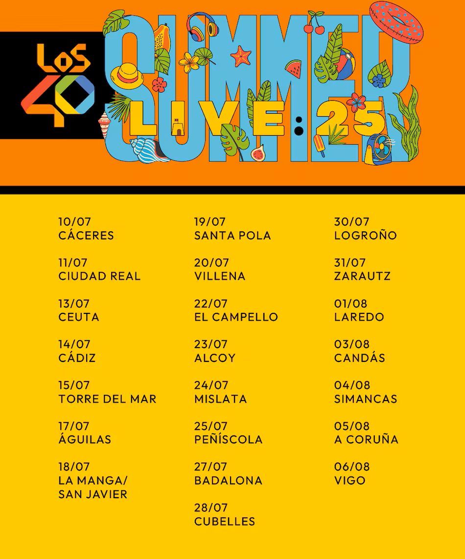 Cartel de Los40 Summer Live 2025.