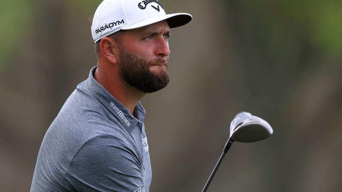 Jon Rahm, durante la ronda de entrenamiento de ayer en Bay Hill.