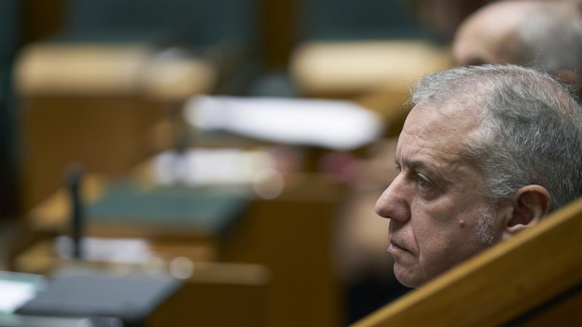 El lehendakari, Iñigo Urkullu, en el Parlamento Vasco.