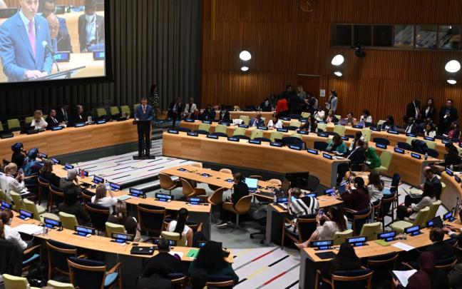 Pedro Sánchez interviene en el 80º período de sesiones de la Asamblea General de Naciones Unidas.