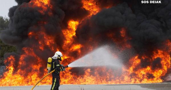 Simulacro de accidente aéreo en el aeropuerto de Foronda. Foto: Departamento de Seguridad del Gobierno Vasco