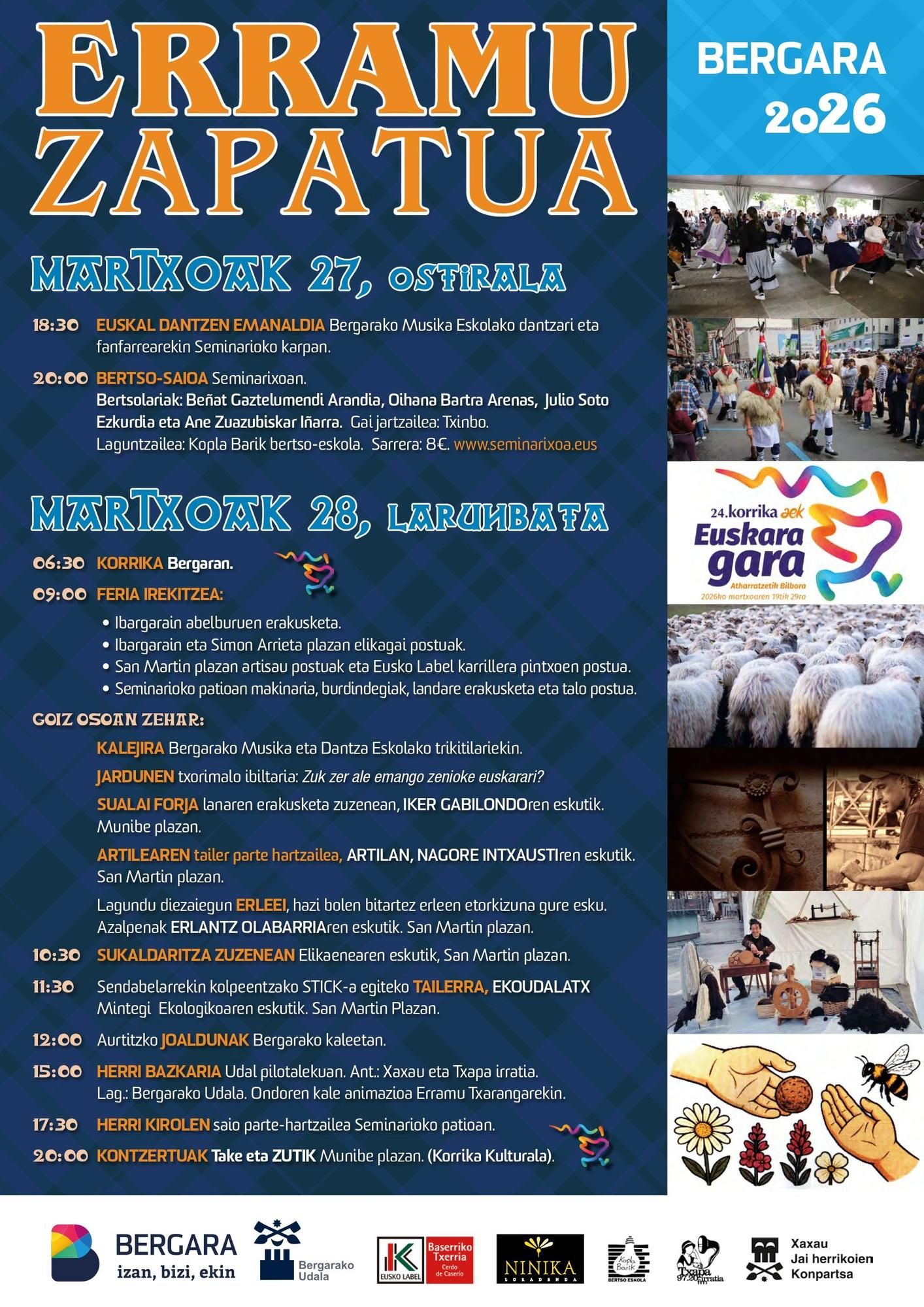 Programa completo de Erramu Zapatua.