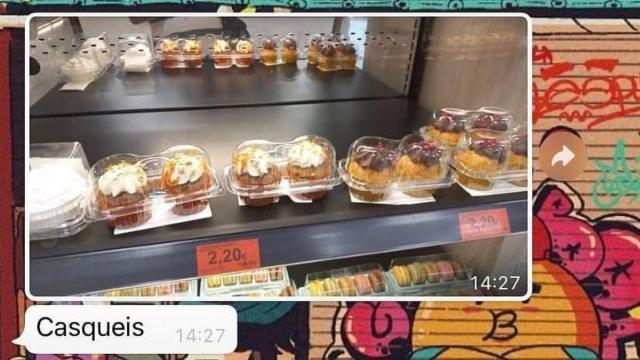 La conversación de WhatsApp que hace referencia a las cupcakes