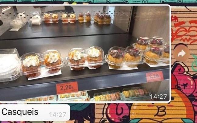 La conversación de WhatsApp que hace referencia a las cupcakes