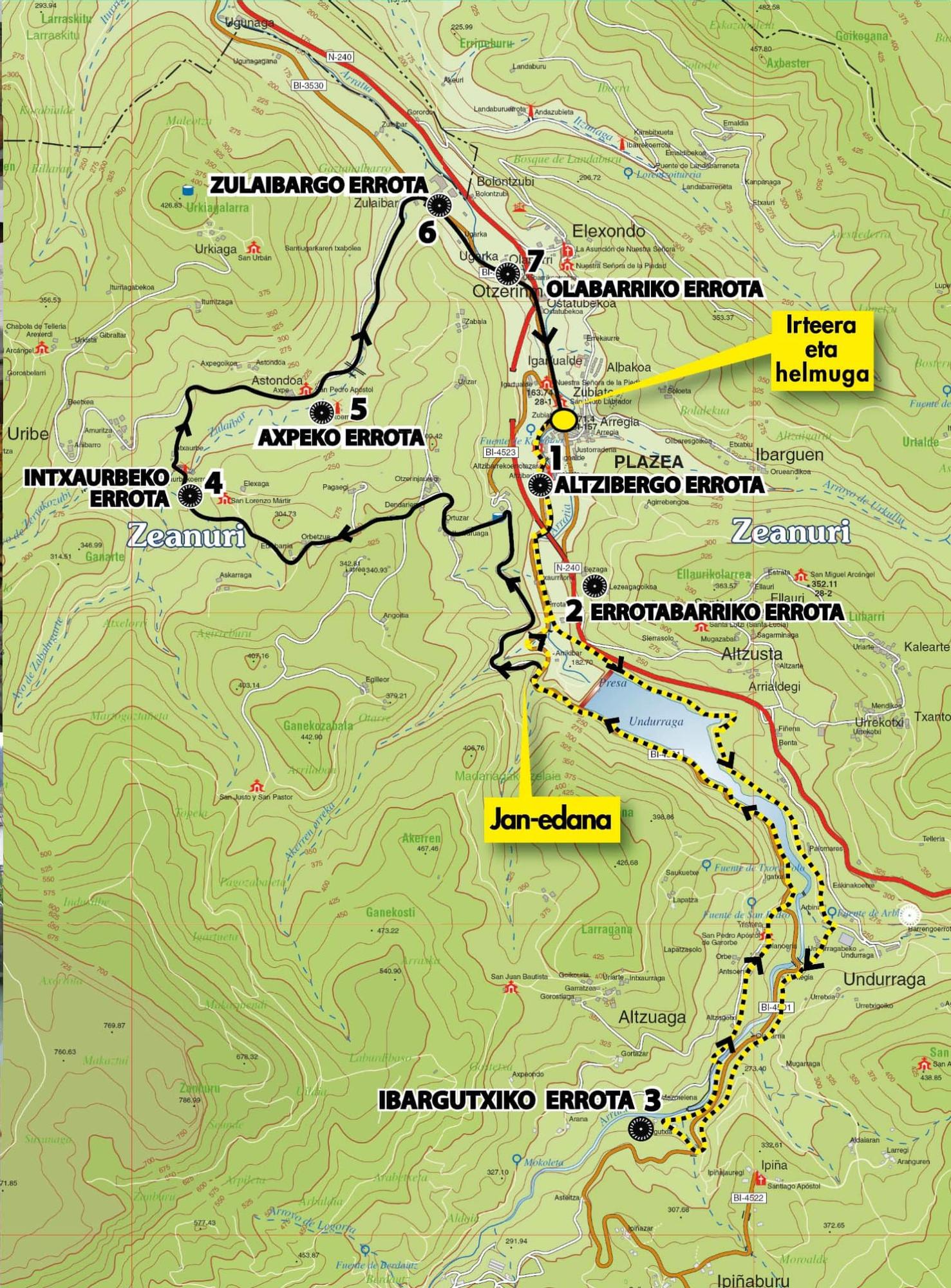 Mapa del recorrido.