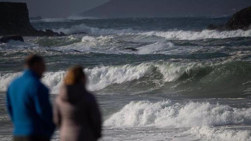 Oleaje agitado debido al temporal.