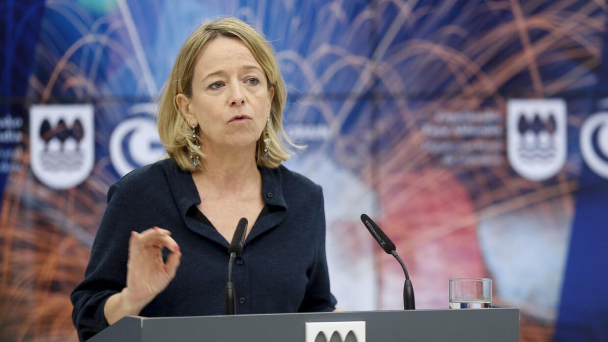 La diputada general de Gipuzkoa, Eider Mendoza, en una anterior comparecencia