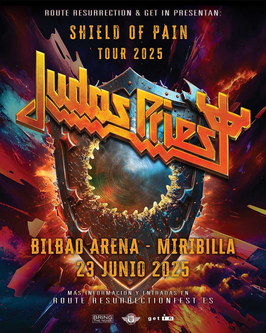 Cartel del concierto de Judas Priest en Bilbao