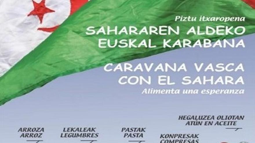 Anuncio de la caravana solidaria con el Sahara.