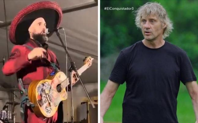 El cantante de Los Zopilotes Txirriaos y Julian Iantzi. El cantante de Los Zopilotes Txirriaos y Julian Iantzi.