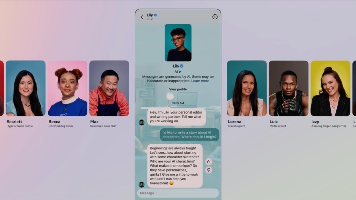 Algunos de los chatbots con personalidad de META