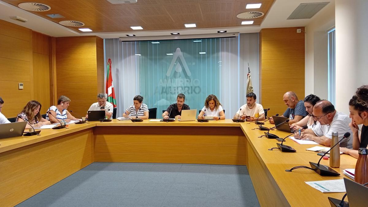 Momento del pleno presupuestario en el Ayuntamiento de Amurrio la tarde de este pasado jueves