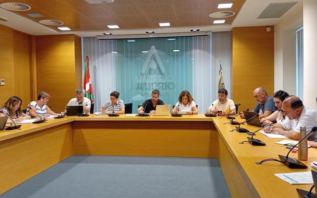 Momento del pleno presupuestario en el Ayuntamiento de Amurrio la tarde de este pasado jueves