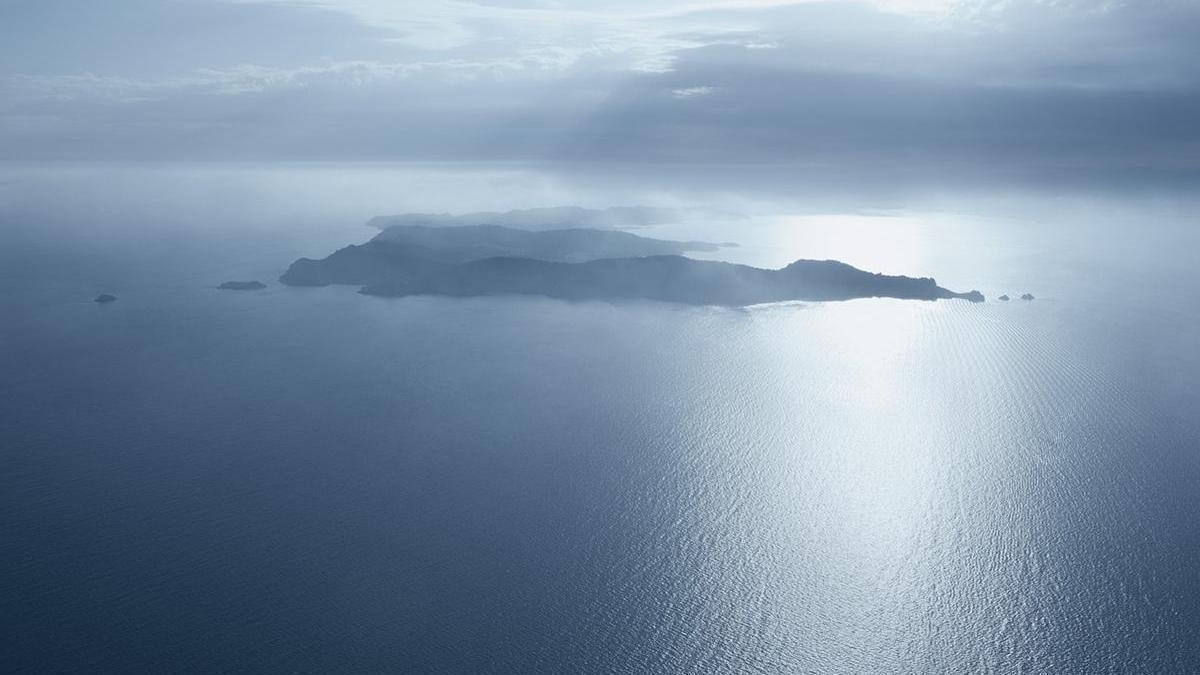 Vista aérea de la isla de Porquerolles, donde se encuentra la Fundación Carmignac.