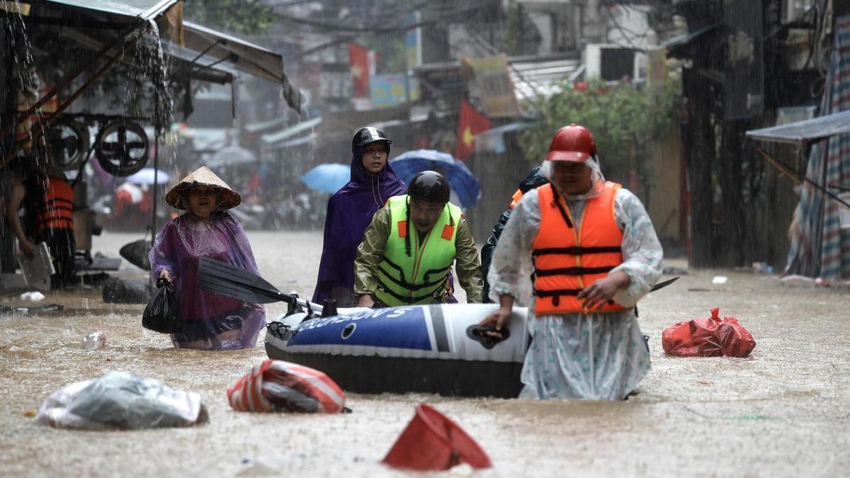 Los efectos del tifón Yagi en Vietnam y Tailandia