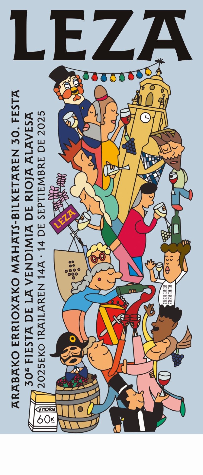 El cartel anunciador de la XXX Fiesta de la vendimia de Rioja Alavesa
