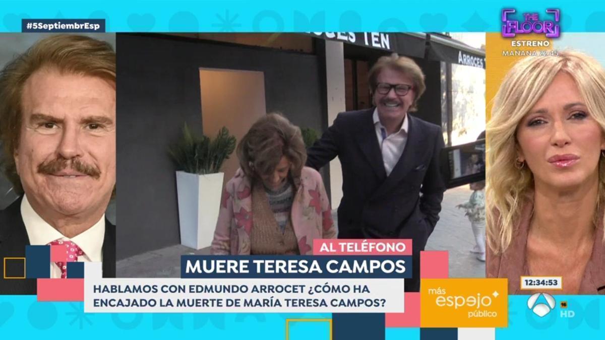 Edmundo Arrocet interviene en 'Espejo Público' tras el fallecimiento de María Teresa Campos.