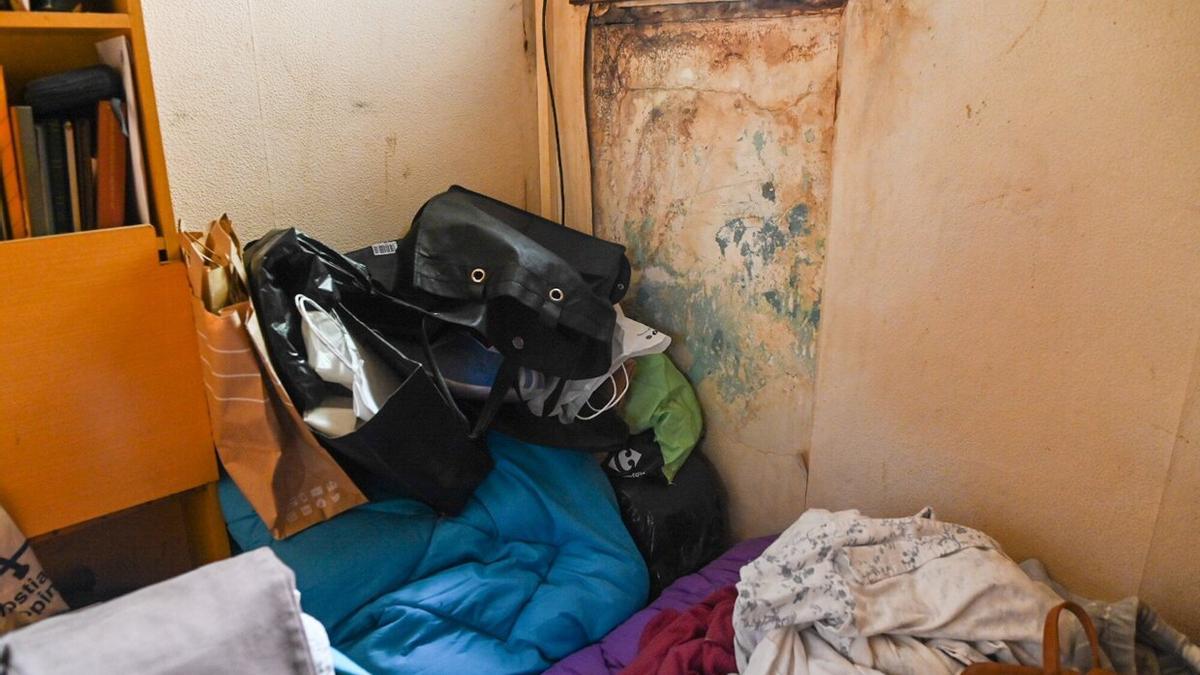 Humedad en una habitación.