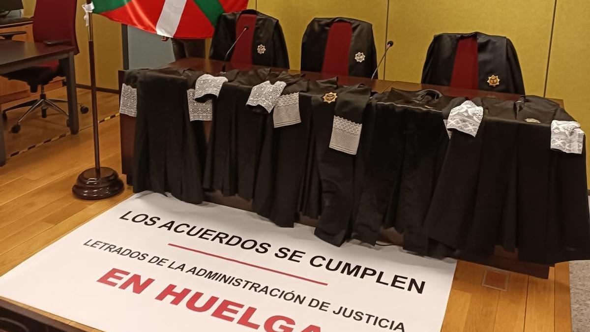 Huelga de los Letrados de la Administración de Justicia (LAJ) en Euskadi.