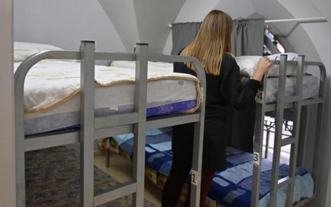 Imagen de uno de los albergues destinados a personas sin hogar. Imagen de uno de los albergues destinados a personas sin hogar.