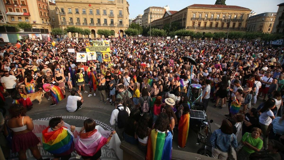 Marcha del Día del Orgullo LGTBI en Pamplona. Foto: Javier Bergasa