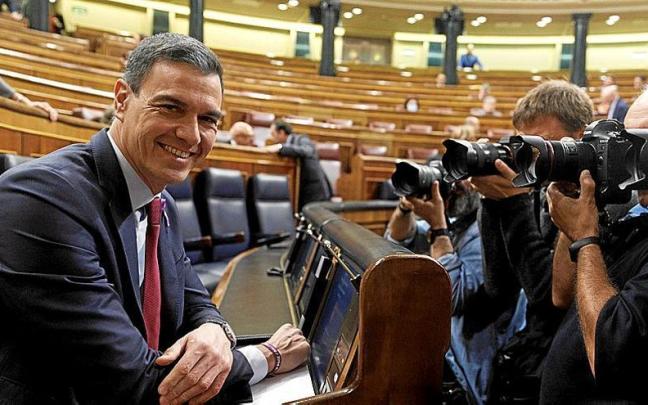 El presidente del Gobierno español en funciones, el socialista Pedro Sánchez, en una anterior sesión del Congreso. | FOTO: EUROPA PRESS