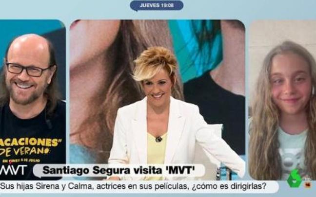 Santiago Segura y su hija Sirena en el programa 'Más Vale Tarde' Santiago Segura y su hija Sirena en el programa 'Más Vale Tarde'
