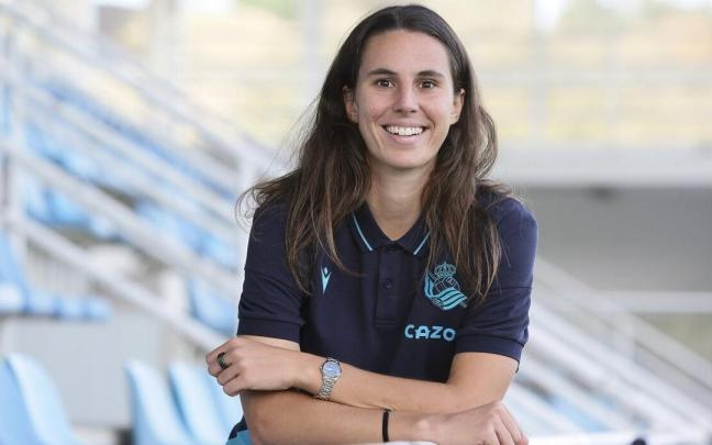 La jugadora de la Real Sociedad Maddi Torre, en Zubieta. / GORKA ESTRADA