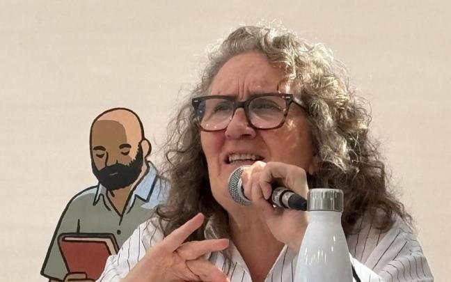 Empar Puchades en la presentación de un libro sobre la dana.