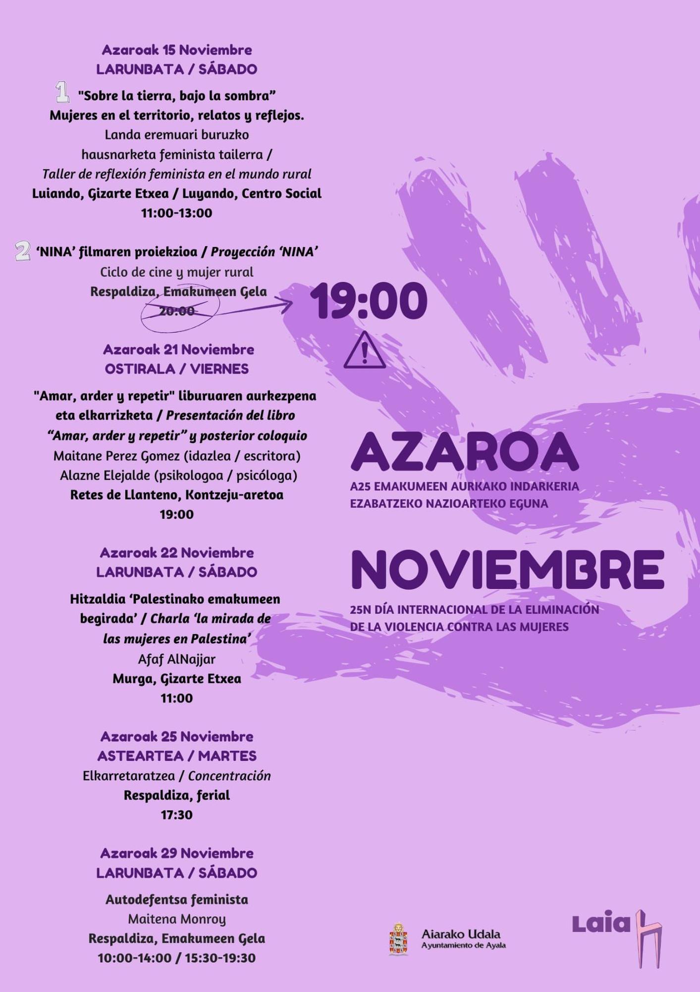 Programa 25N en Ayala