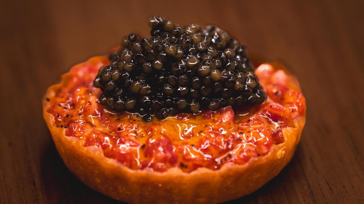 Tartar de vaca con caviar