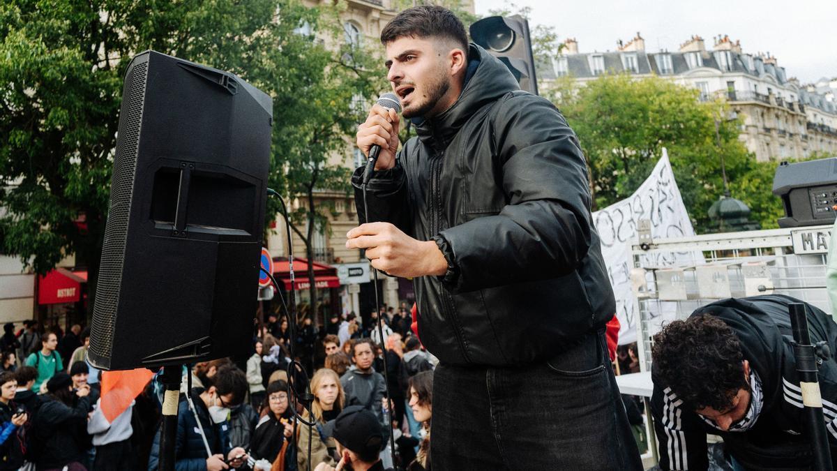 Concentración de estudiantes en Francia