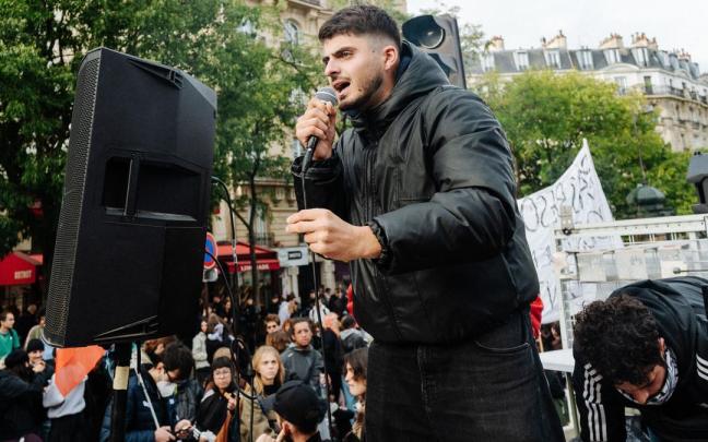 Concentración de estudiantes en Francia