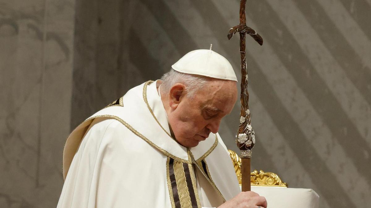 El Papa Francisco, en la misa de Jueves Santo