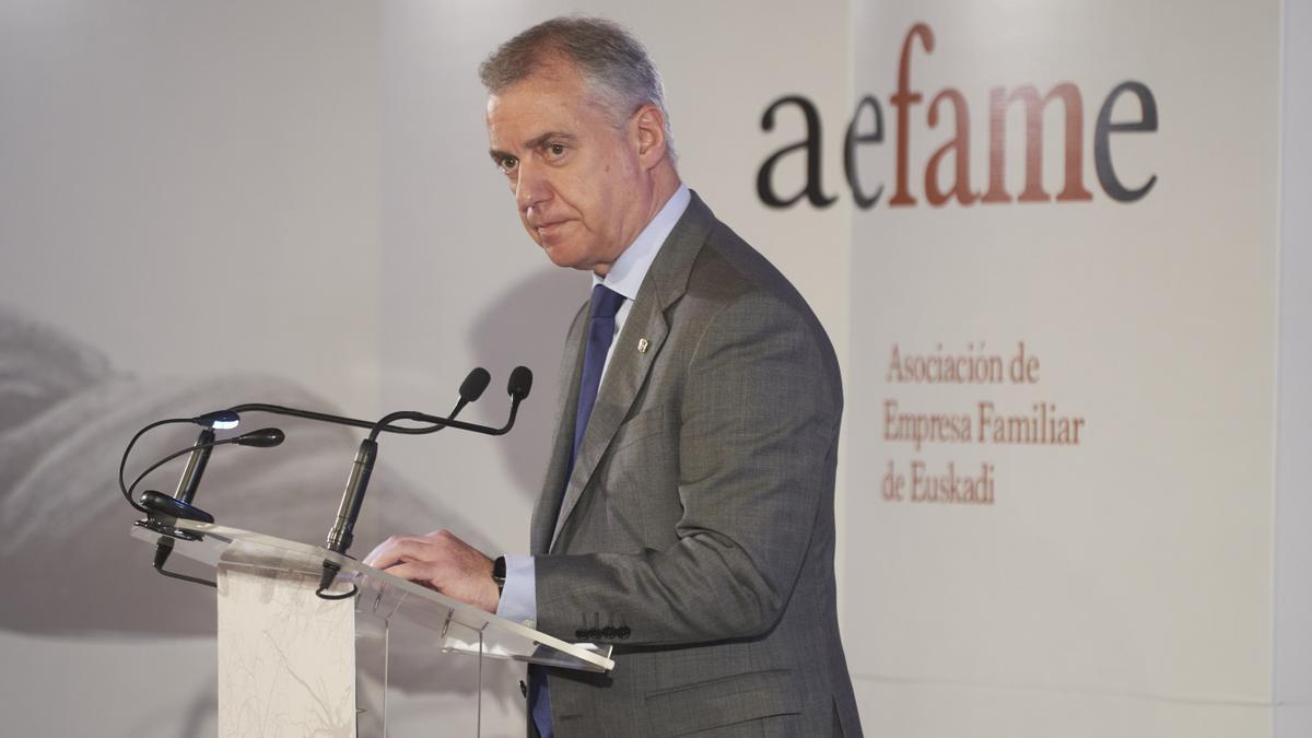 Urkullu ha clausurado este miércoles la asamblea general de la Asociación de Empresa Familiar de Euskadi (Aefame).