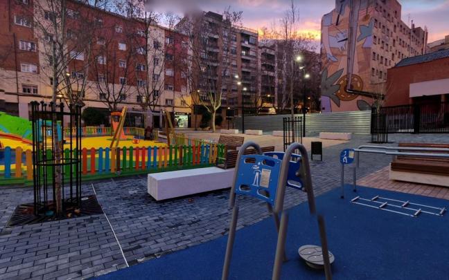 Parque infantil de Logroño en el que la pareja mantenía sexo.