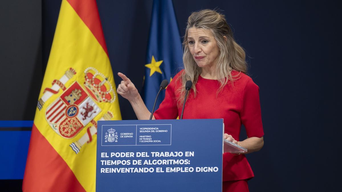 La vicepresidenta segunda del Gobierno y ministra de Trabajo y Economía Social, Yolanda Díaz.