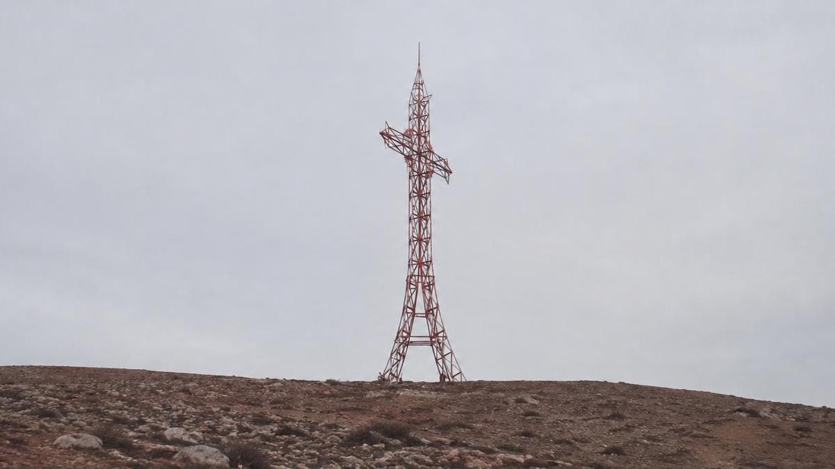 Única imagen encontrada de la primera Cruz de Gorbeia