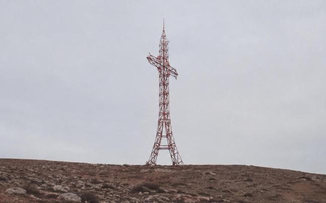 Única imagen encontrada de la primera Cruz de Gorbeia