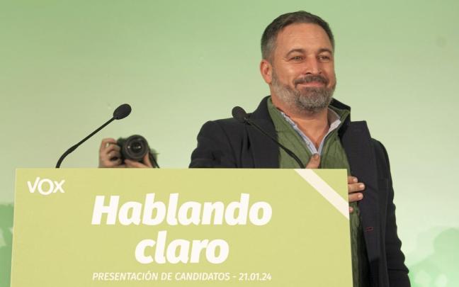 El líder de Vox, Santiago Abascal